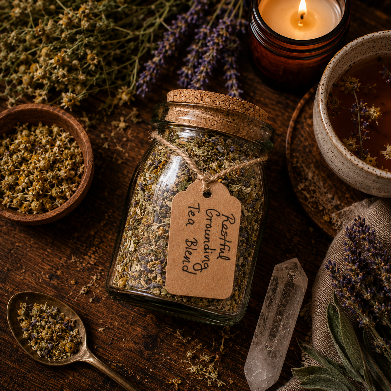 Restful Grounding Tea Blend for Stress & Sleep